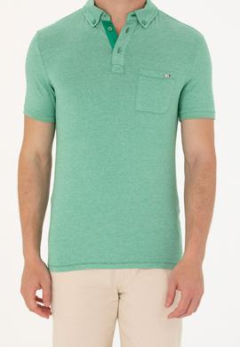 Erkek Yeşil Polo Yaka Tişört - 50263427043