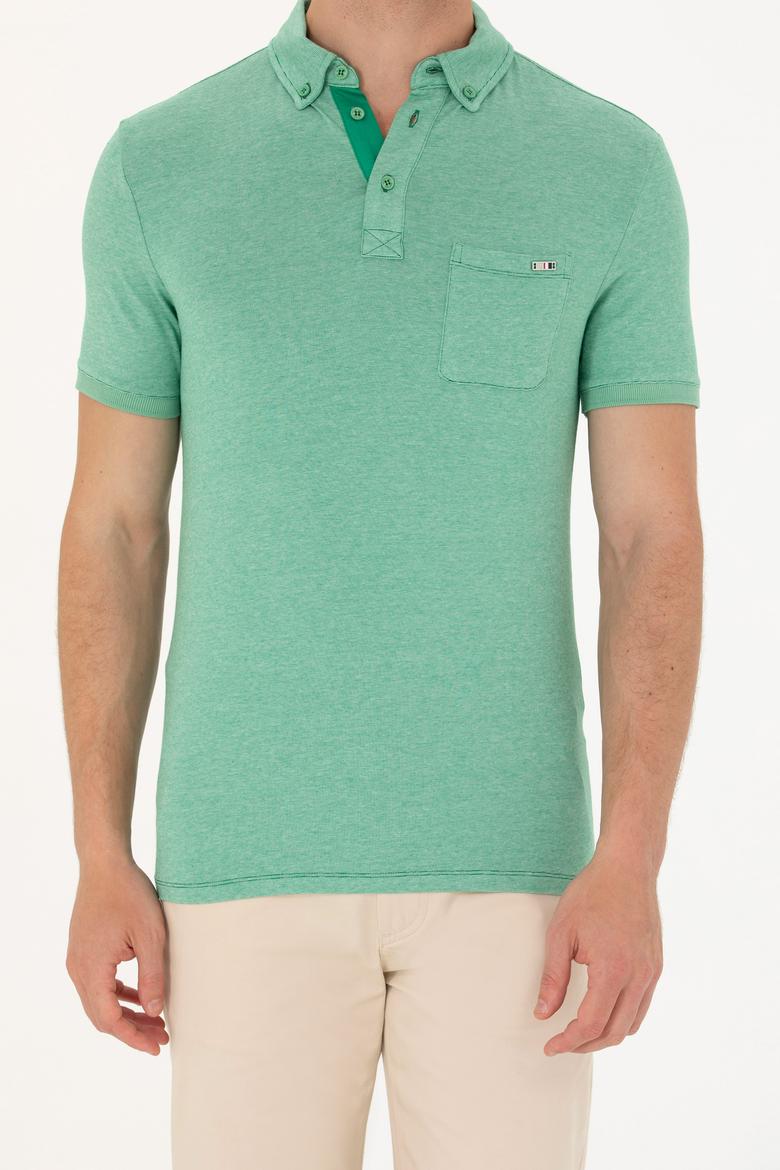 Erkek Yeşil Polo Yaka Tişört - 50263427043