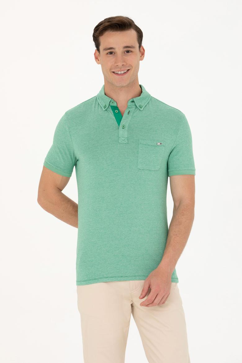 Erkek Yeşil Polo Yaka Tişört - 50263427043