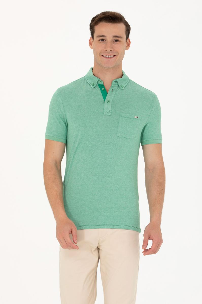 Erkek Yeşil Polo Yaka Tişört
