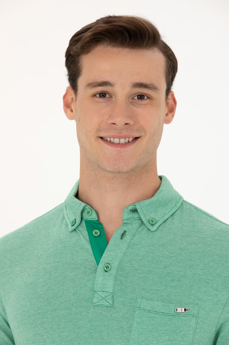 Erkek Yeşil Polo Yaka Tişört