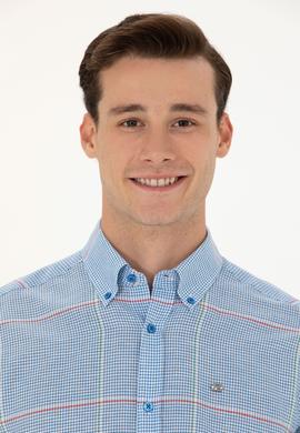 Erkek Saks Kısa Kollu Gömlek - 50263707007