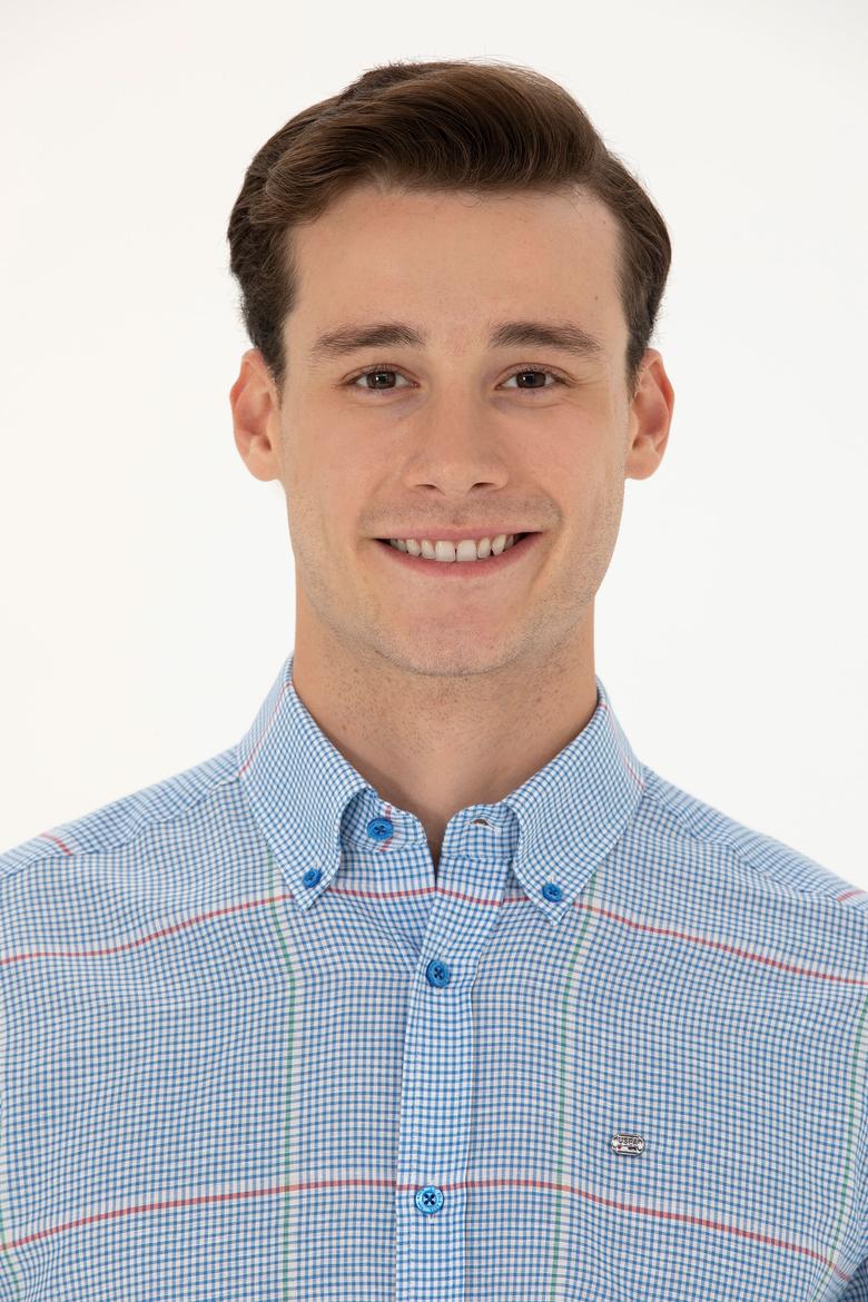 Erkek Saks Kısa Kollu Gömlek - 50263707007