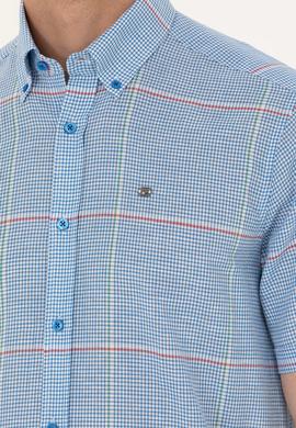 Erkek Saks Kısa Kollu Gömlek - 50263707007