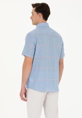 Erkek Saks Kısa Kollu Gömlek - 50263707007