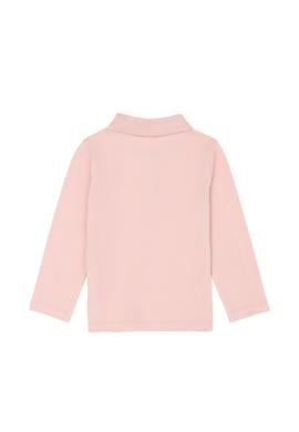 Kız Bebek Toz Pembe Basic Polo Yaka Sweatshirt - 50276882012
