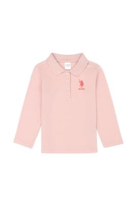 Kız Bebek Toz Pembe Basic Polo Yaka Sweatshirt - 50276882012