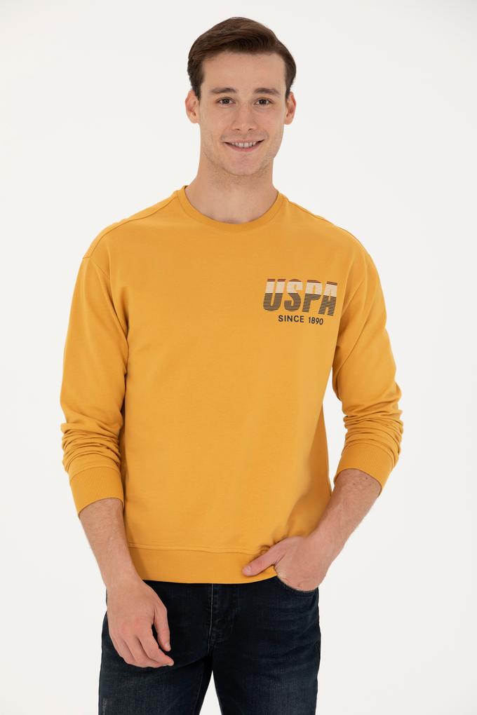 Erkek Hardal Sweatshirt