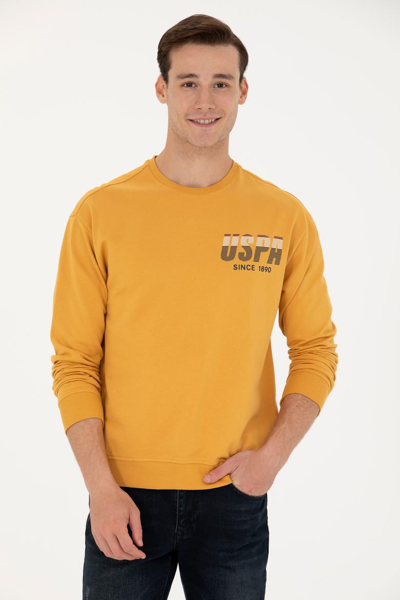 Erkek Hardal Sweatshirt