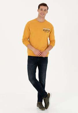 Erkek Hardal Sweatshirt - 50270752031