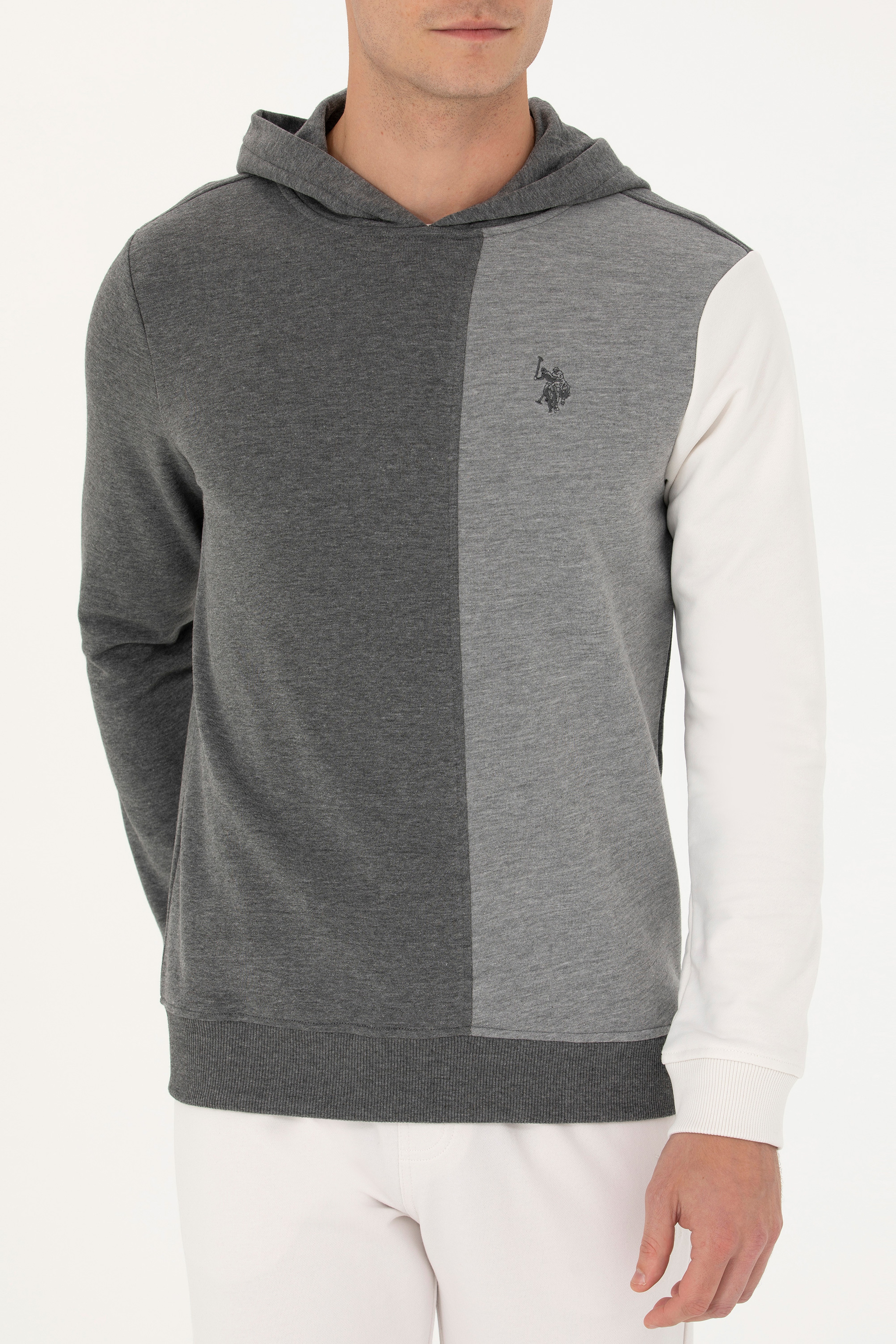Erkek Antrasit Melanj Sweatshirt - Image 7