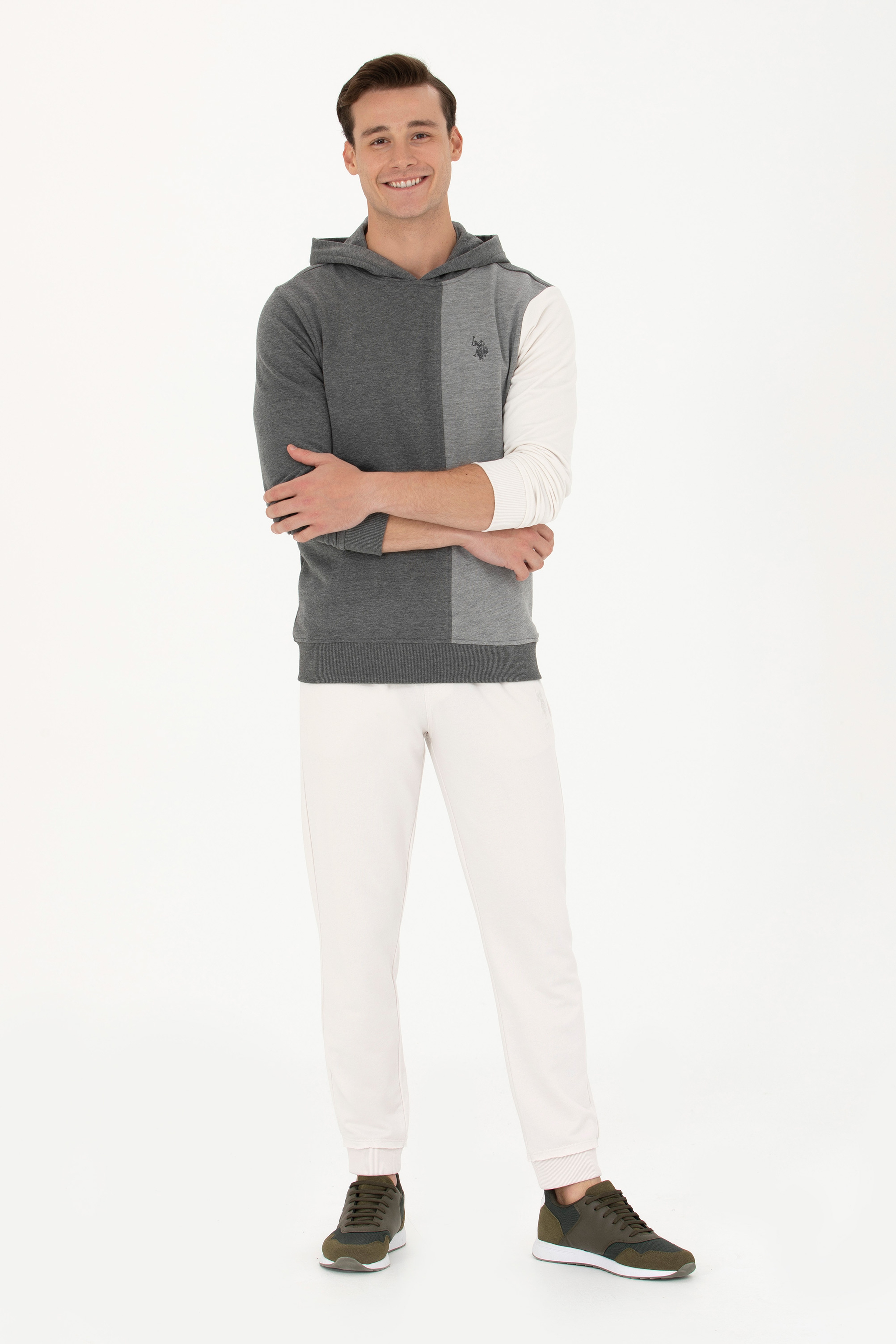 Erkek Antrasit Melanj Sweatshirt - Image 5