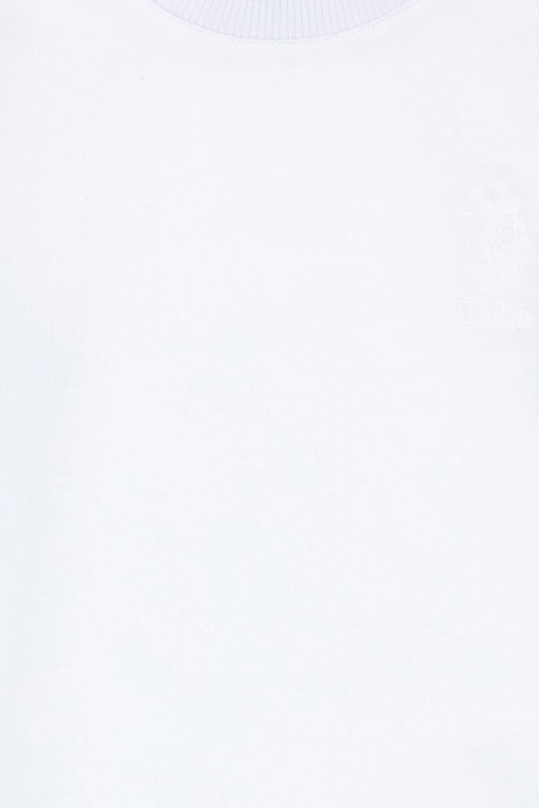 Çocuk Beyaz Basic Bisiklet Yaka Sweatshirt - 50269417070