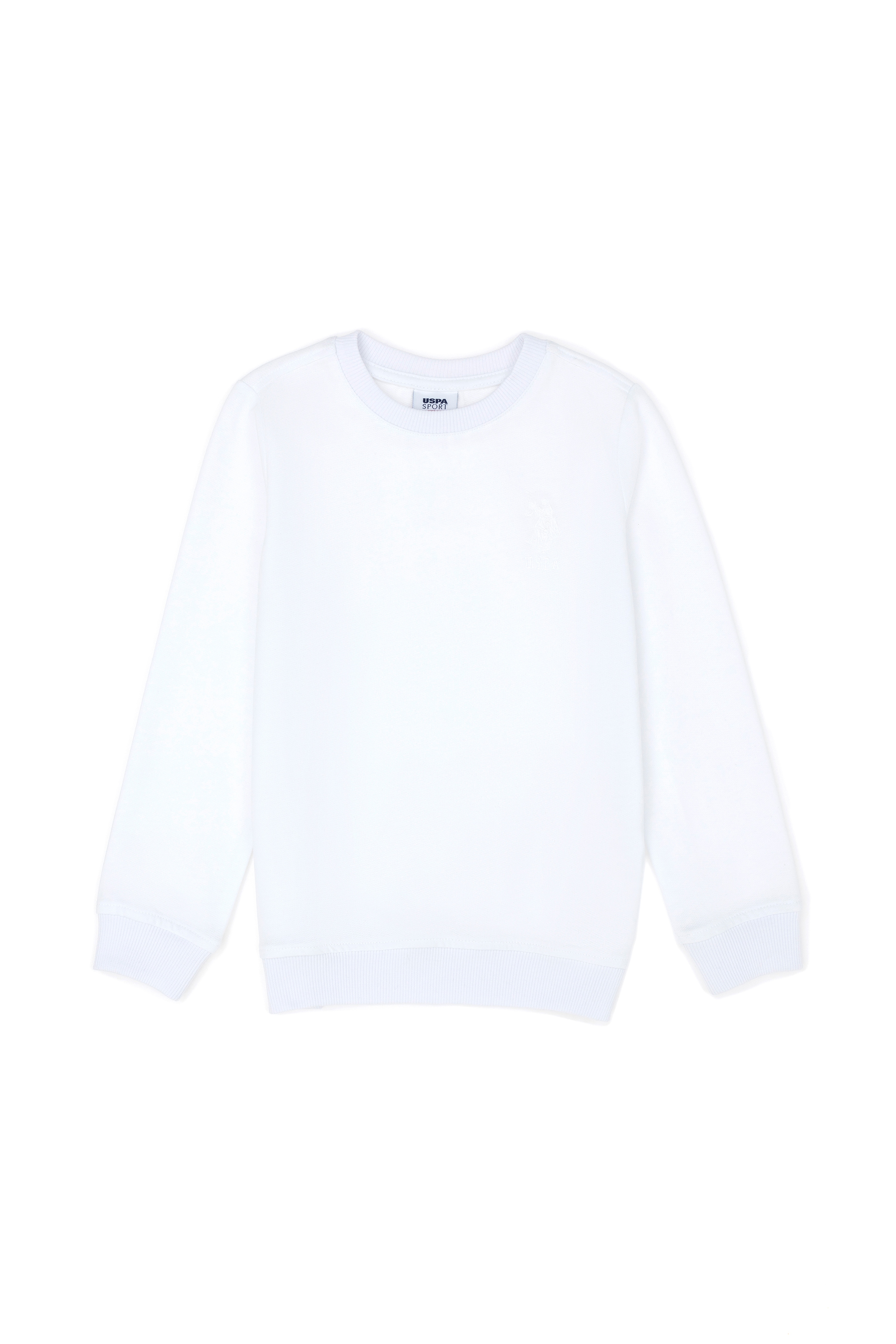 Erkek Bebek Beyaz Basic Sweatshirt - Image 2