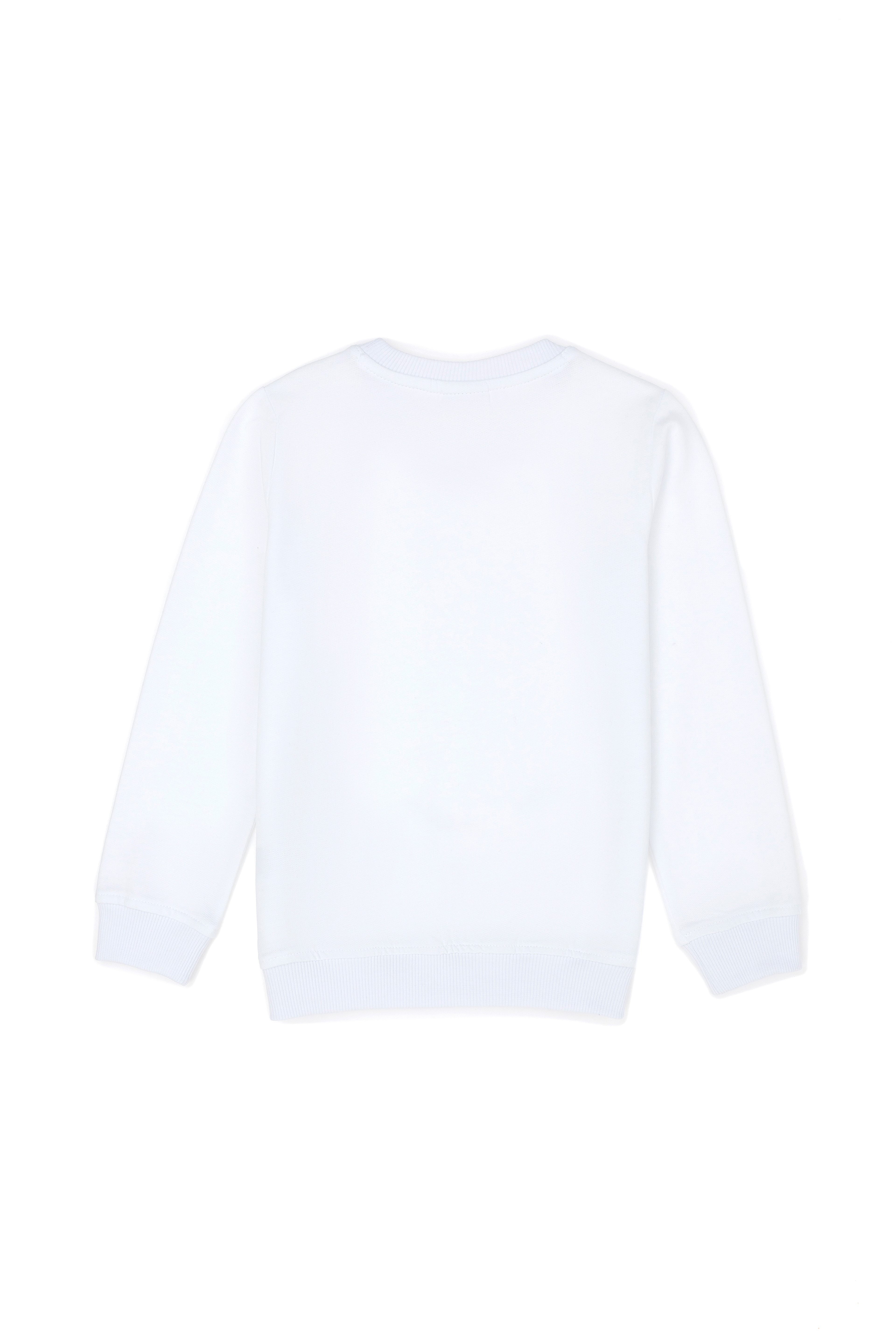 Erkek Bebek Beyaz Basic Sweatshirt - Image 3