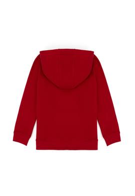 Kız Çocuk Kırmızı Basic Kapüşonlu Sweatshirt - 50276872052