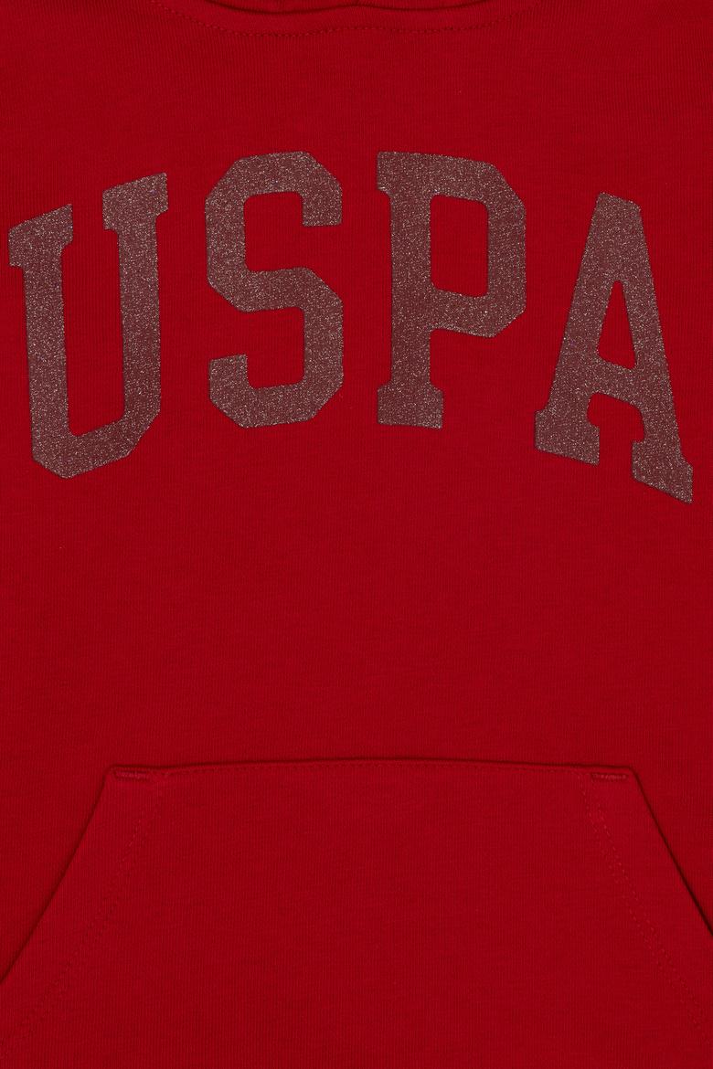 Kız Çocuk Kırmızı Basic Kapüşonlu Sweatshirt - 50276872052