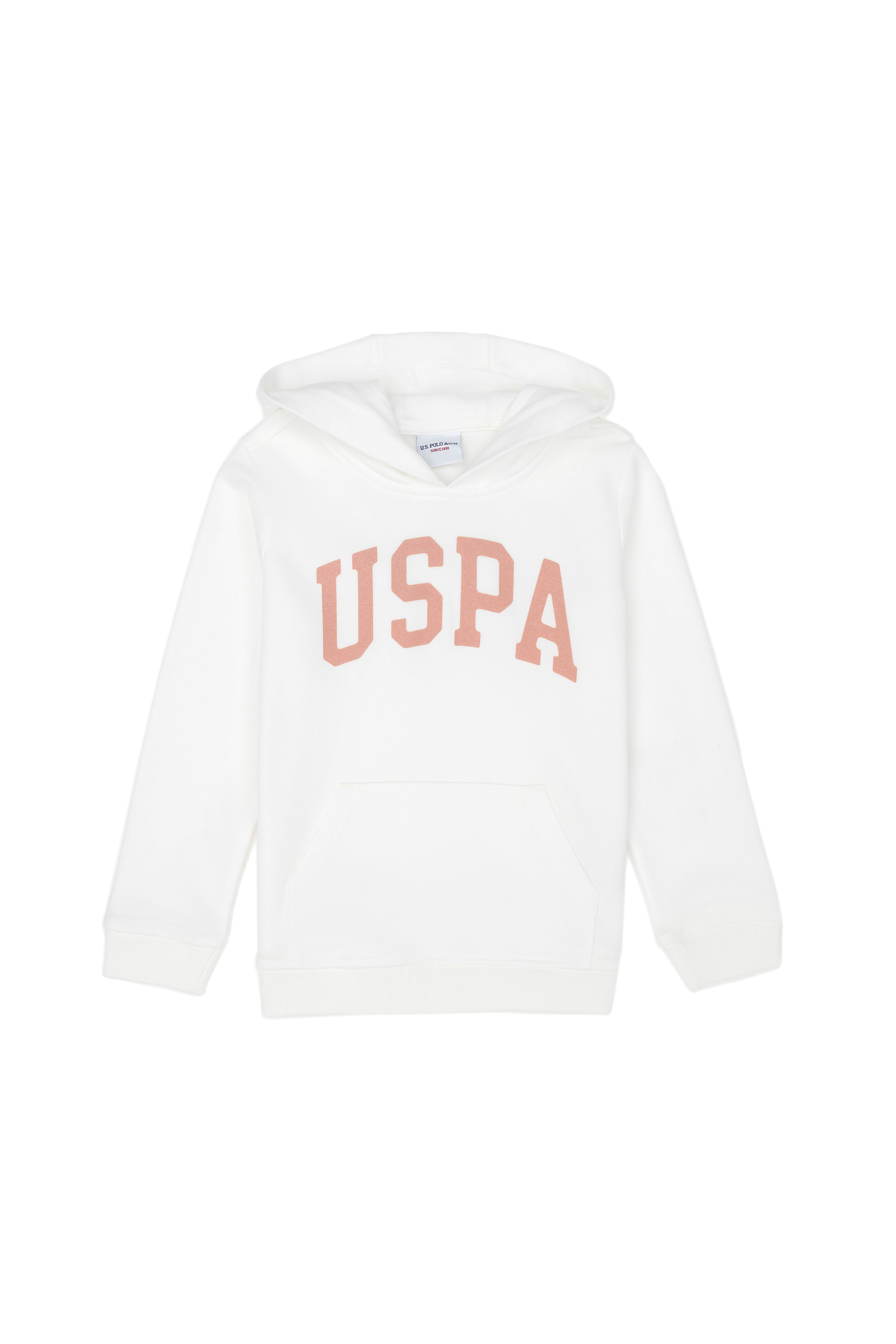 Kız Çocuk Ekru Basic Kapüşonlu Sweatshirt - Image 4