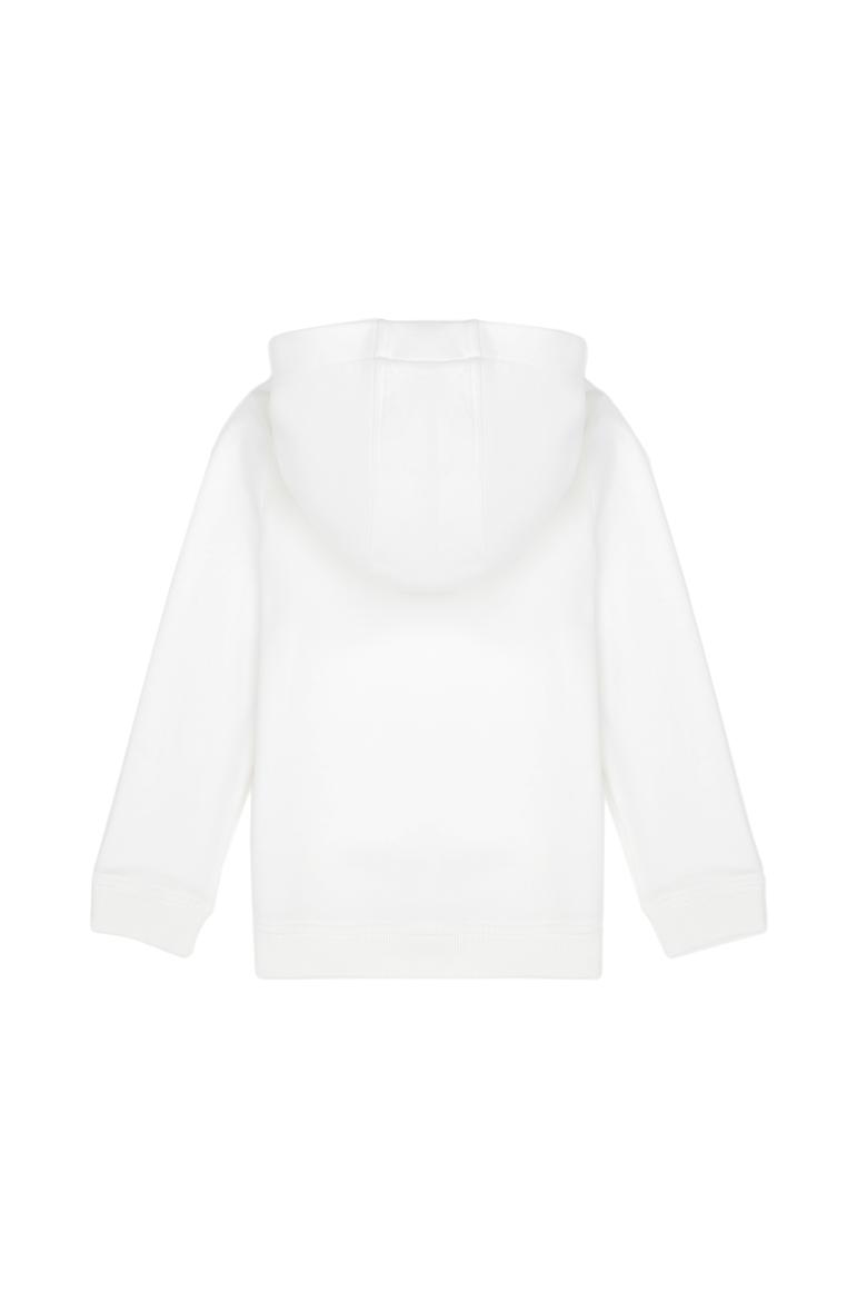 Kız Çocuk Ekru Basic Kapüşonlu Sweatshirt - 50276872051