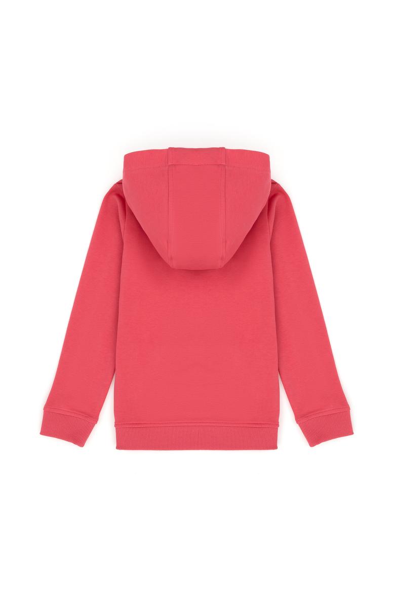 Kız Çocuk Pembe Basic Kapüşonlu Sweatshirt - 50276872053