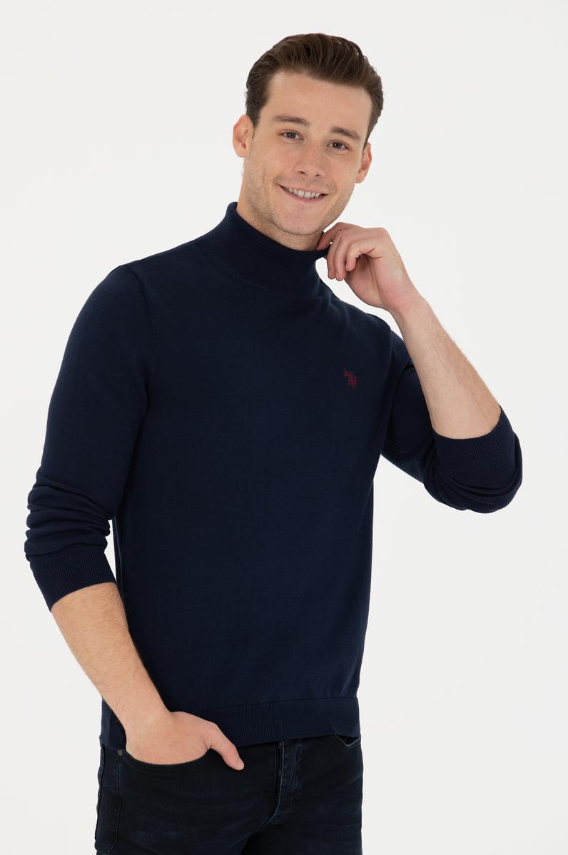 Erkek Lacivert Basic Kazak