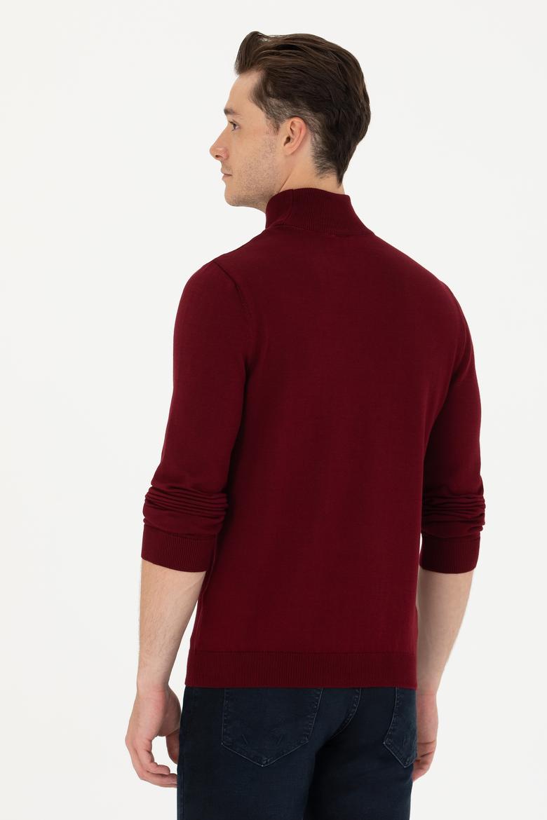 Erkek Bordo Basic Kazak - 50275847010