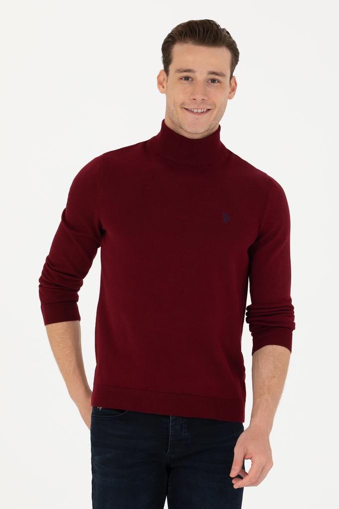 Erkek Bordo Basic Kazak