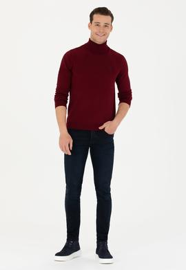 Erkek Bordo Basic Kazak - 50275847010