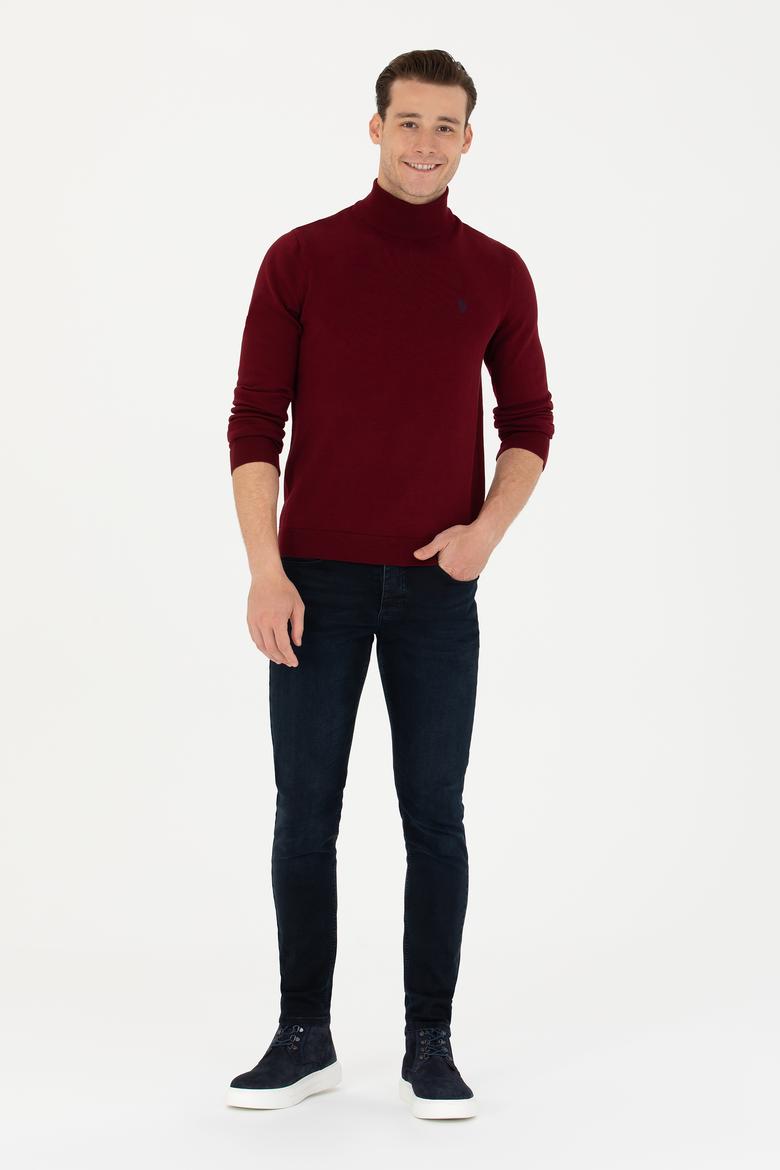 Erkek Bordo Basic Kazak - 50275847010