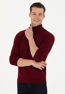 Erkek Bordo Basic Kazak - 50275847010