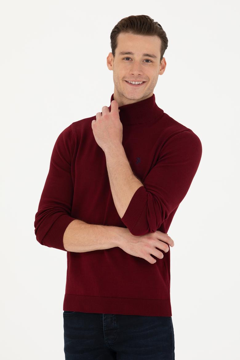 Erkek Bordo Basic Kazak - 50275847010