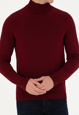 Erkek Bordo Basic Kazak - 50275847010