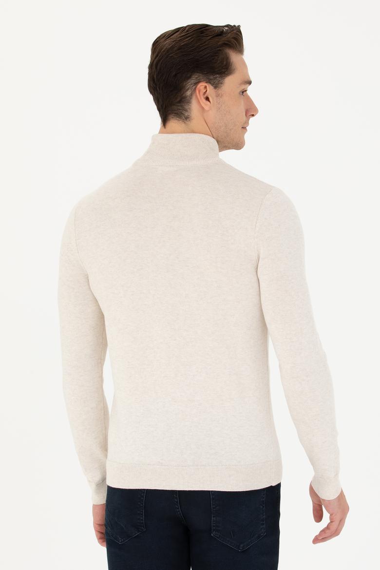 Erkek Taş Melanj Basic Kazak - 50275847037