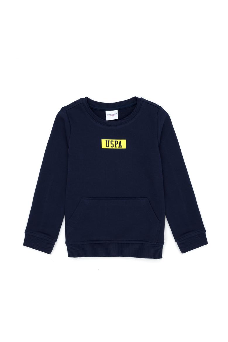 Erkek Çocuk Lacivert Basic Bisiklet Yaka Sweatshirt