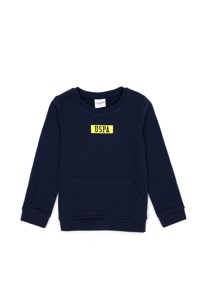 Erkek Çocuk Lacivert Basic Bisiklet Yaka Sweatshirt