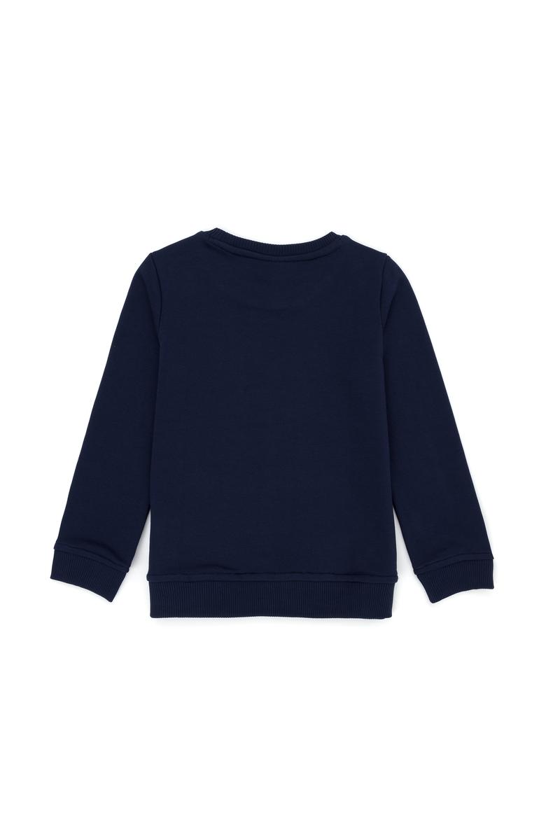 Erkek Çocuk Lacivert Basic Bisiklet Yaka Sweatshirt - 50274408065