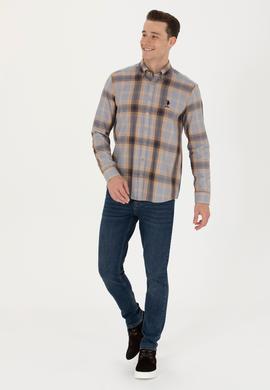 Erkek Ekoseli Camel Gömlek - 50252886022