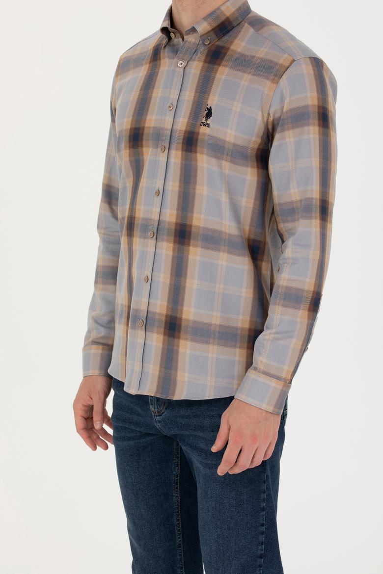 Erkek Ekoseli Camel Gömlek - 50252886022