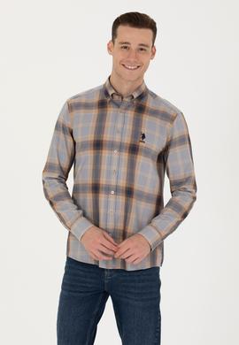 Erkek Ekoseli Camel Gömlek - 50252886022