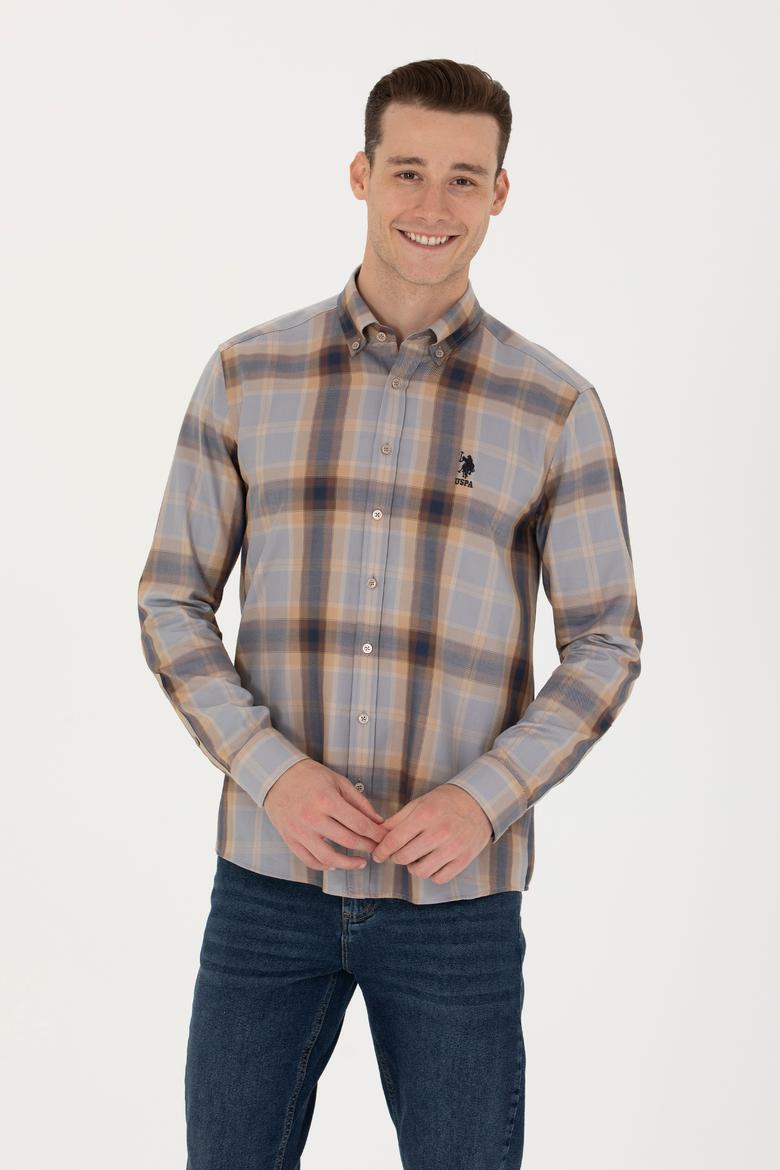 Erkek Ekoseli Camel Gömlek - 50252886022