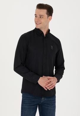 Erkek Siyah Uzun Kollu Basic Gömlek - 50271274134