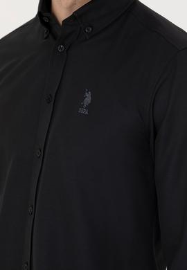 Erkek Siyah Uzun Kollu Basic Gömlek - 50271274134