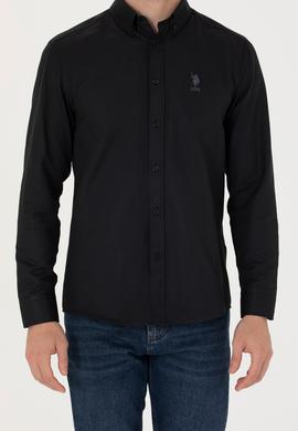 Erkek Siyah Uzun Kollu Basic Gömlek - 50271274134