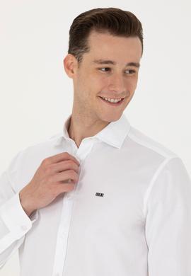 Erkek Beyaz Uzun Kollu Basic Gömlek - 50271279015