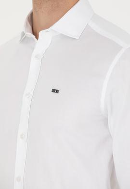 Erkek Beyaz Uzun Kollu Basic Gömlek - 50271279015