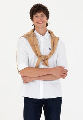 Erkek Beyaz Uzun Kollu Basic Gömlek - 50271291015