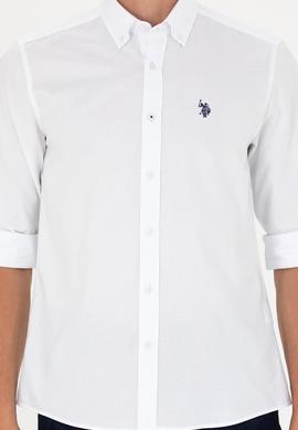 Erkek Beyaz Uzun Kollu Basic Gömlek - 50271291015