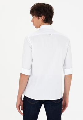 Erkek Beyaz Uzun Kollu Basic Gömlek - 50271291015