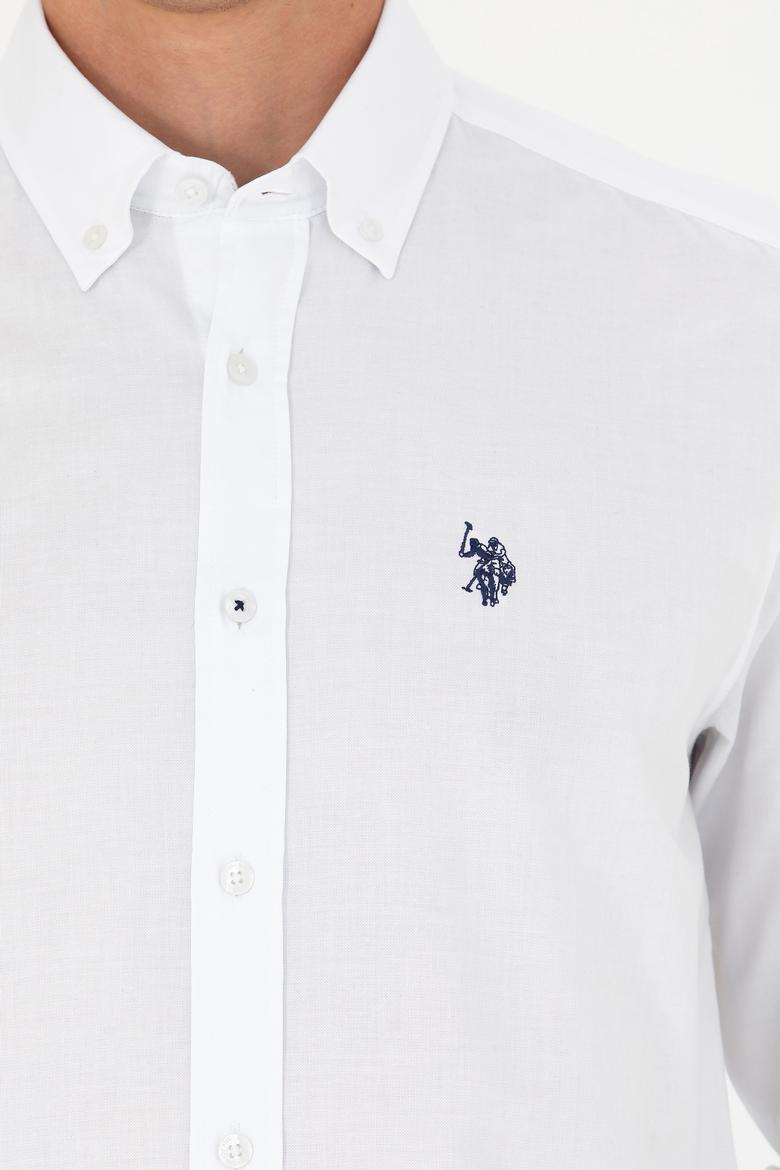 Erkek Beyaz Uzun Kollu Basic Gömlek - 50271291015