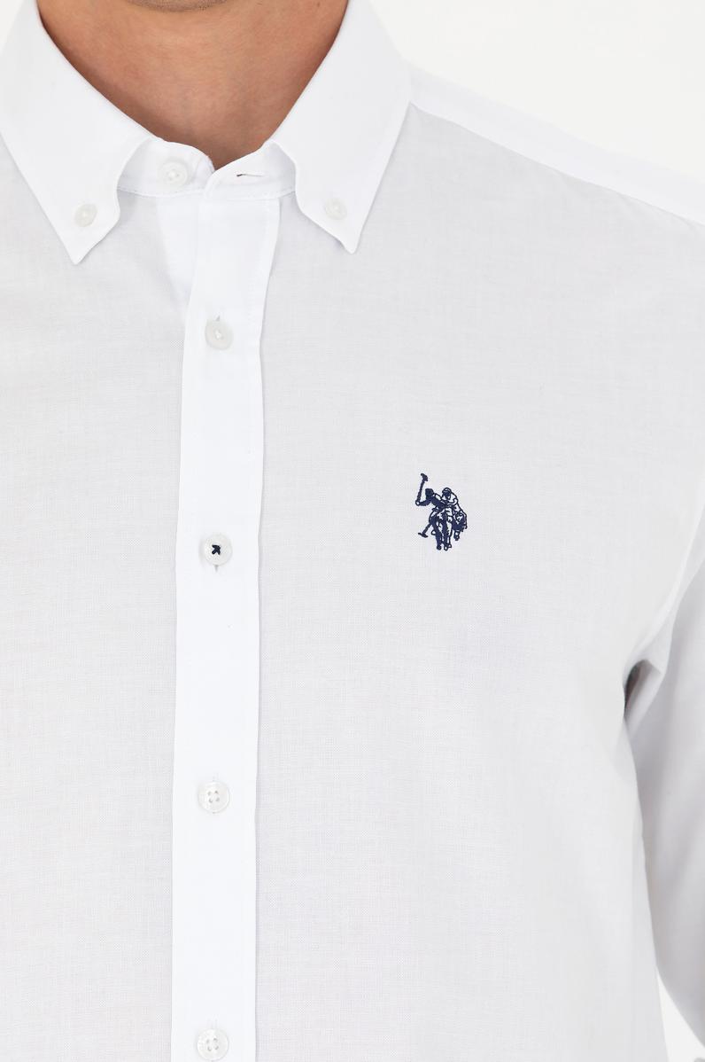 Erkek Beyaz Uzun Kollu Basic Gömlek